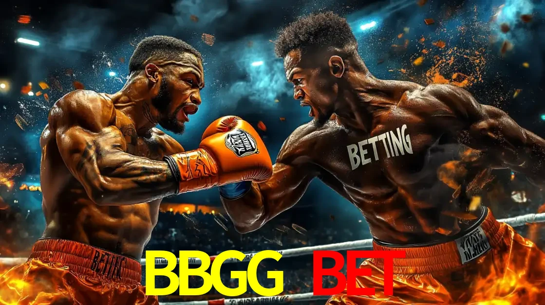 Dois boxeadores em uma luta intensa e explosiva, representando a adrenalina e as oportunidades de apostas em esportes de combate disponíveis na plataforma BBGG BET.