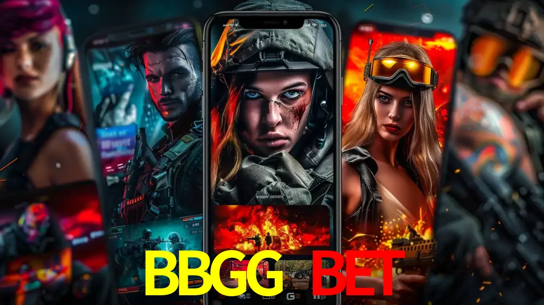 Montagem de telas de celular mostrando diversos personagens, masculinos e femininos, de um jogo de tiro, ilustrando a diversidade de equipes de e-sports para apostar no BBGG BET.